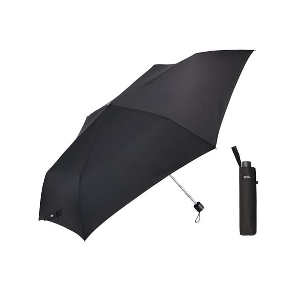 Waterfront 折りたたみ傘 雨傘 『 ビッグサイズ 折 』 ブラック 63cm 長傘よりも大きくて耐久性もある定番傘 親骨 FRP 強化