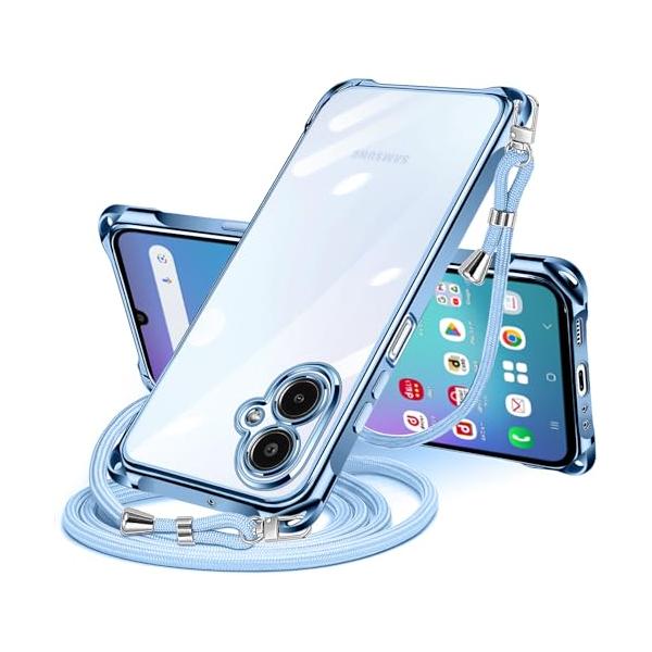 NISIILNG Galaxy A25 5G 用 ケース クリア ショルダー SC-53F SCG33 カバー 紐付き 縦/横 2WAY