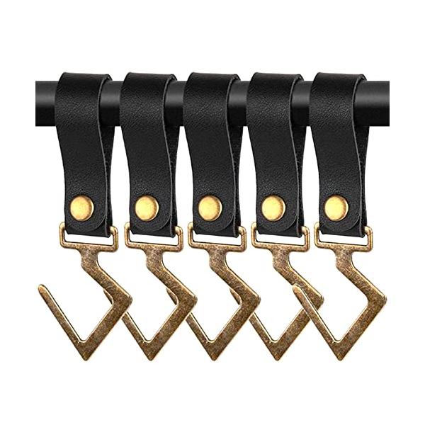 他サイト： PUレザー製 ランタンフック 金属 フック キャンプ アウトドア ハンガー 吊り下げ S字フック ライト 調理器具 キッチン 野外 収納 整理の商品画像