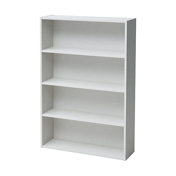 他サイト： 山善(YAMAZEN) 文庫本収納ラック 本棚 幅60×奥行17×高さ89cm ホワイト 木目調 CMCR-9060(JW)の商品画像