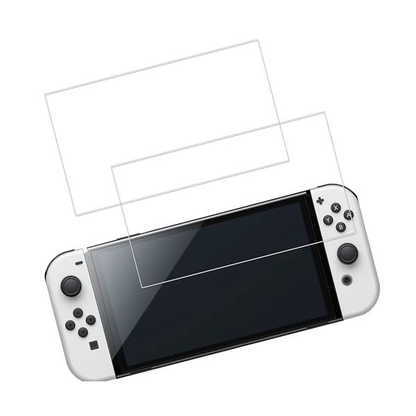 HKKAIS ニンテンドースイッチ ガラスフィルム2枚セット強化 ガラス New Nintendo Switch 有機ELモデル OLED 用