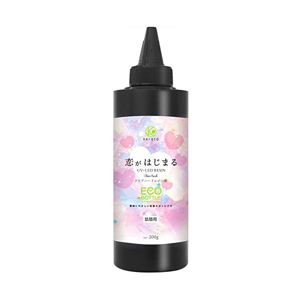 他サイト： (ケラッタ) レジン液 恋がはじまる ハードタイプ UV-LED 透明 クリア 恋レジ (200g)の商品画像