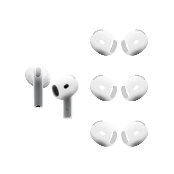 Adhiper [3組]for AirPods 4イヤーピースする落ち防止イヤーピース分離 遮音性/フィット感/脱落防止 2024 シリコーン製