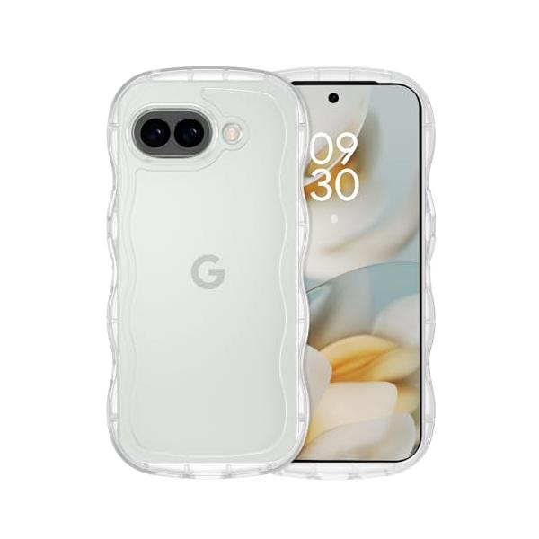 GUAGUA Google Pixel 10A ケース クリア ウェーブ ピクセル 10a ソフト TPU うねうね 純透明 ケース マツと感