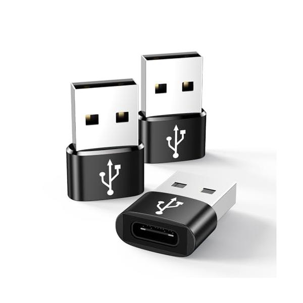 USB Type-C 変換アダプタ 3個セット タイプc usb 変換 Type C (メス) to USB 2.0 (オス) 変換アダプタ Q