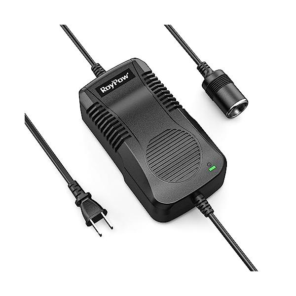 RoyPow AC-DC 変換アダプター 12V 15A 180W (最大 200W) シガーライターコンバーター はほぼ全ての車載電気製品に適