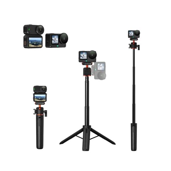DJI Osmo Action 6用 カメラ三脚 自撮り棒 55cm 延長ポールハンドル 