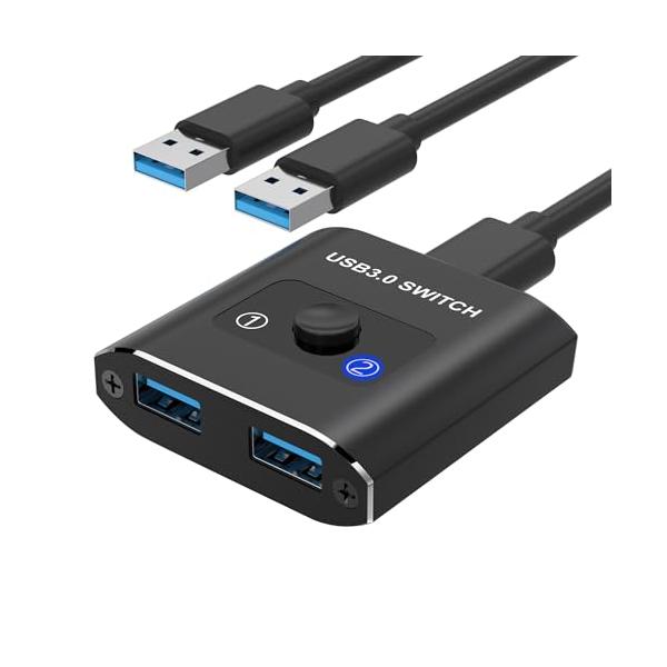 単品+USBケーブル-/-/usb 3.0 切替器-02・Style:単品+USBケーブル・USB 切替器 双方向切り替えこのUSB3.0切替器は、2台のパソコンで1台のUSB機器を共有し、2台のUSB機器で1台のパソコンを共有することがで...