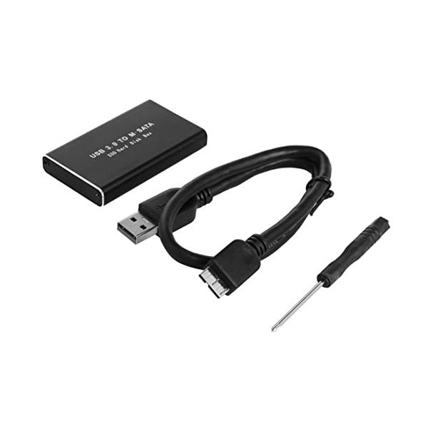 Hcskoss MSATA SSD 外付けケース USB 3.0 エンクロージャ 外付けハードドライブ ディスク ボックス ストレージ ケース