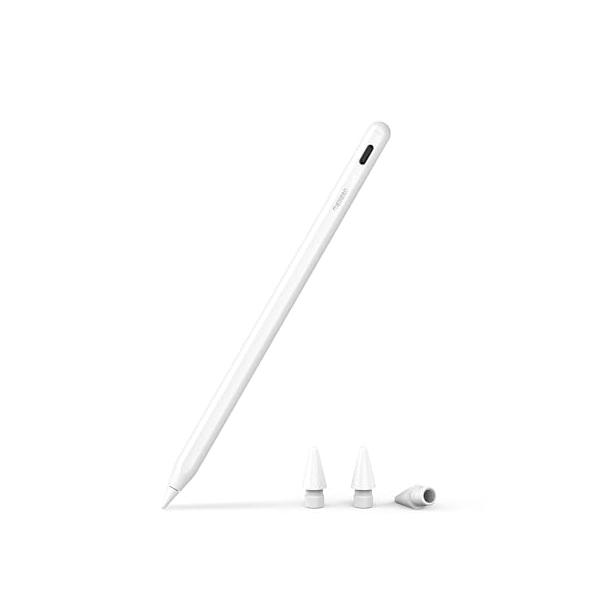 ホワイト/-/ME-APP152・Color:ホワイト・パッケージ個数:1・最高の初心者向けiPad ペンシル&amp; 傾き感知機能新時代の高効率学習・オフィスツール！学生・初心者・頻繁に書き込み方に適した iPad ペンです。Metap...