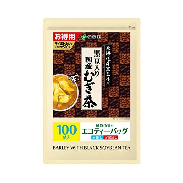 他サイト： 伊藤園 黒豆入り 国産むぎ茶 ティーバッグ 4.0g×100袋の商品画像