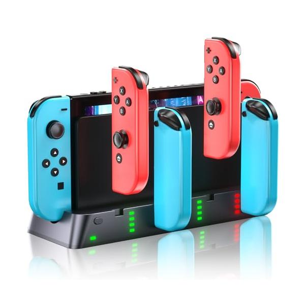 2024新登場Wenocally Switch & Switch 有機EL ジョイコン用 充電スタンド 最大6台のスイッチ ジョイコンの同時充電