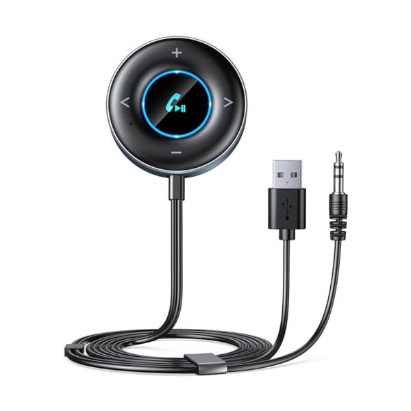 2026最新 Bluetooth5.3 Bluetooth レシーバー 車載 AUX ブルートゥース レシーバー 音質強化 ノイズキャンセリング