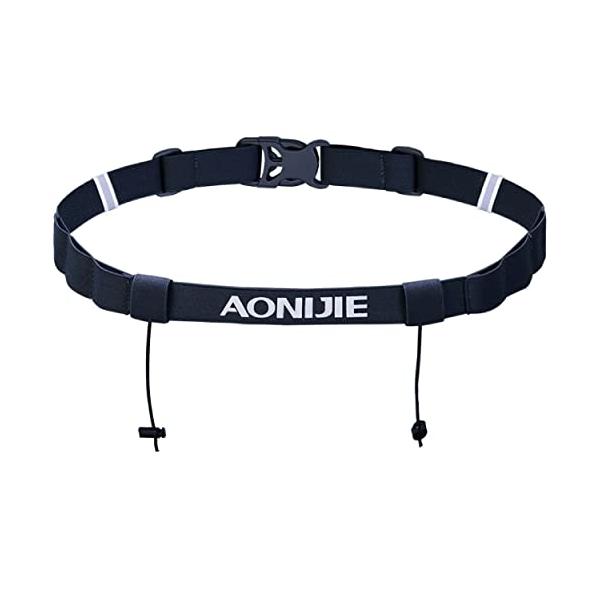 アウトドア＆スポーツ・黒  AZ-OS1520・・Color:黒・?素材ゼッケンベルトはポリエステルとゴムバンドを採用していて伸縮性があります。重量：58g、対応ウェスト周り: 75 - 140cm・?調整レースナンバーベルトの本体はゴムベ...