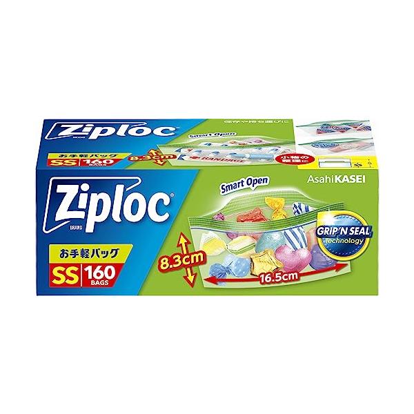 他サイト： Ziploc ジップロック お手軽バッグ SS 160枚の商品画像