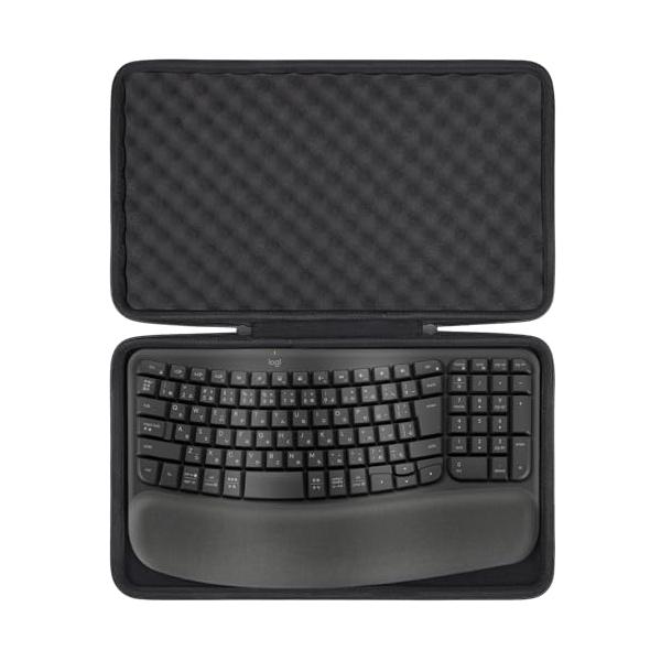 co2CREA 対応 Logicool ロジクール WAVE KEYS K820キーボード+マウス M575専用収納ケース ブラック（ケースのみ