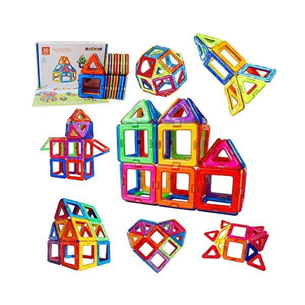 -/30pcs/-・Size:30pcs・安全・安心MAGBLOCKマグネットブロックは、安全で信頼性の高い知育玩具であるABS樹脂で作られています。CE承認、CPC（Children's Product Certificate）EN-71...