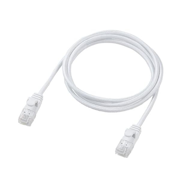 他サイト： エレコム LANケーブル CAT6A 1m 爪折れ防止 メッシュケーブル ホワイト ECLD-GPAM/WH10の商品画像