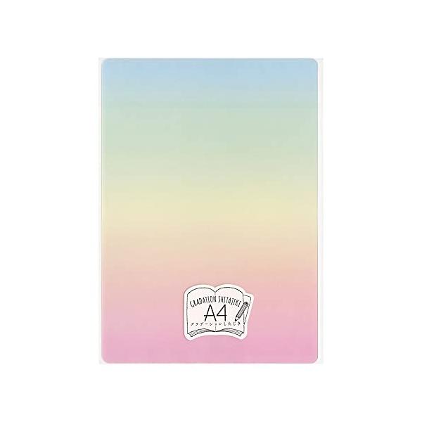 他サイト： 共栄プラスティック グラデーション したじき A4判虹 GS-A4-05の商品画像