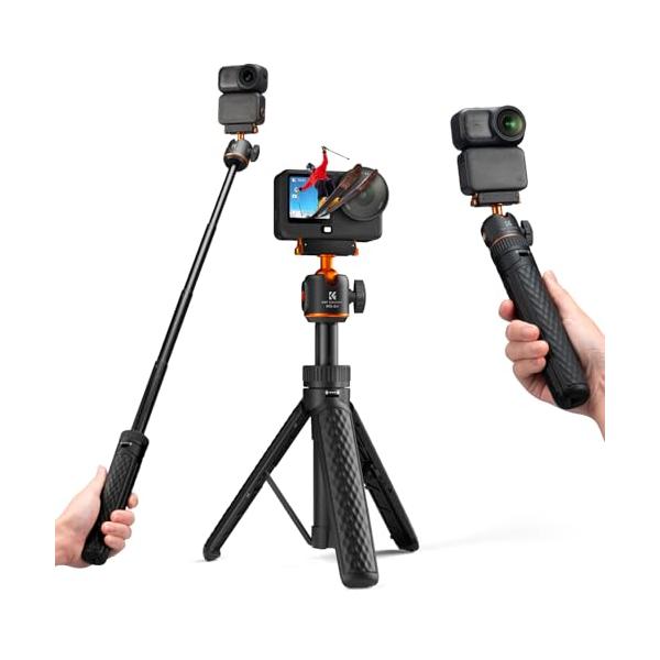 K&F CONCEPT Osmo Action 6/Osmo Nano対応 自撮り棒 三脚 じどり棒