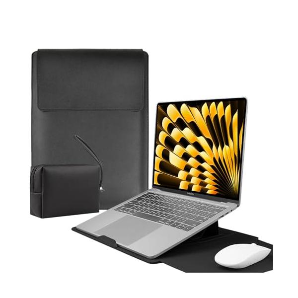 LuFiYa 3in1ノートパソコン用スリーブ pcスタンドとマウスパッド付き MacBook Air/MacBook Pro/iPad Air
