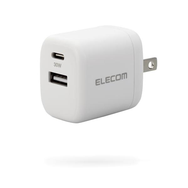 他サイト： エレコム 急速充電器 Type-C USB PD対応 30W 2ポート (USB-C/USB-A) 小型 軽量 iPhone 16 15 iPaの商品画像
