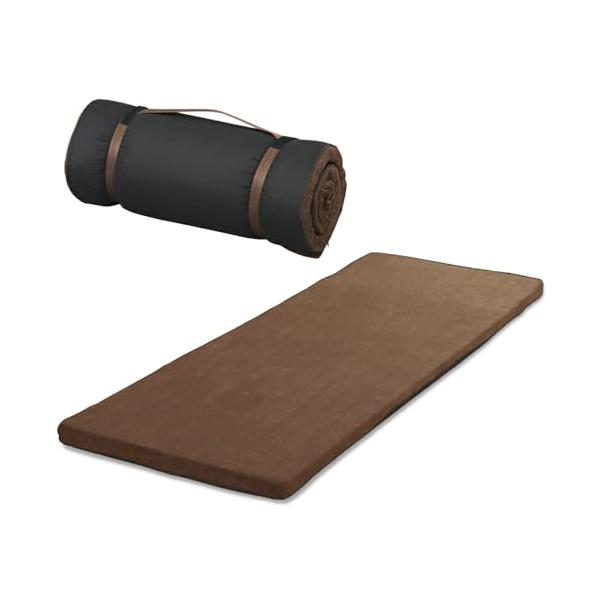 他サイト： アイリスプラザ 車中泊 防災グッズ マットレス コンパクト レジャー 災害グッズ 丸めて 寝袋 高反発 × 低反発 厚4cm 長180ｃｍ ブラの商品画像