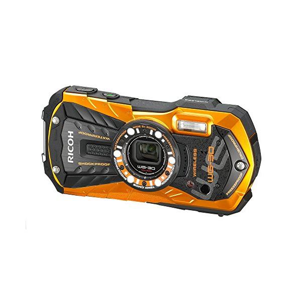 RICOH 防水デジタルカメラ WG-30W フレームオレンジ 防水12m耐ショック