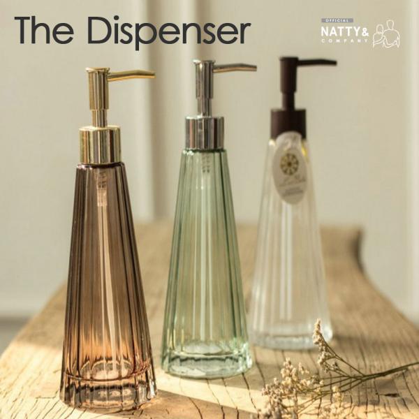 サイズ(約)高さ22×底部幅8cm　(約)320ml素材／材質ガラス(容器)ABS樹脂(ポンプ)色コハク(琥珀色・アンバーブラウン)ヒスイ(翡翠色・ジェイドグリーン)ハリ(玻璃色・クリスタルガラス)※色を表す名称であり、素材名ではありません...