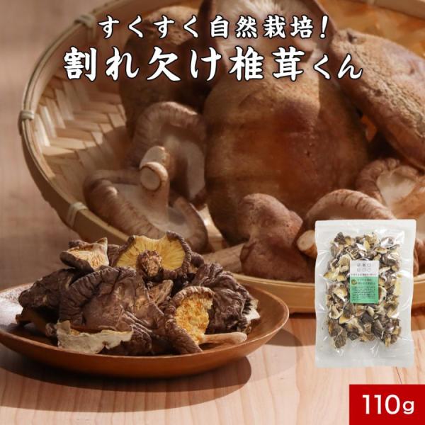 【商品名】すくすく自然栽培！割れ欠け椎茸くん【名称】乾しいたけ【原材料名】しいたけ（原木）（国産）【内容量】110g【戻し方】干し椎茸は冷水でゆっくり戻すと自然の甘みが強くなります。1.流水で軽く洗い、ほこりや汚れを落とします。2.かさを上...