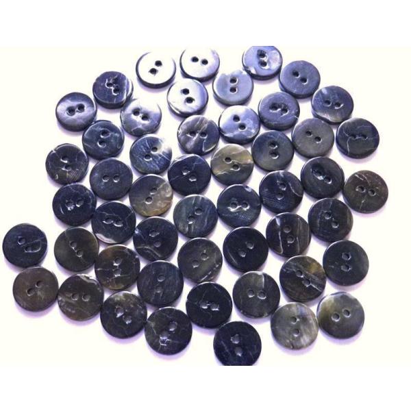 貝ボタン 黒蝶貝 18mm 20個セット 真っ黒な裏使い用貝ボタン 2穴 最高 