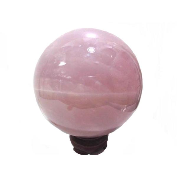 丸玉（スフィア）】 ローズクォーツ （直径約93mm） : Natural-color