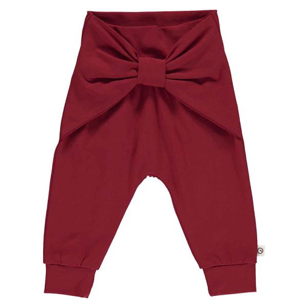 グリーンコットン Musli オーガニックコットン パンツ Cozy me pretty pants baby Berry red 98cm オーガニック 子供服 ベビー服 GREEN COTTON デンマーク インポートナチュラルリビング...