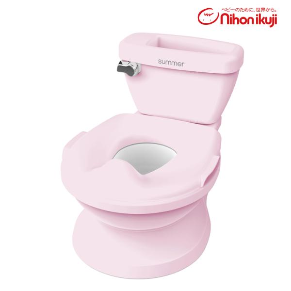 【マイサイズポッティ(2)】本物そっくりのトイレトレーナーが補助便座としても使えるようになりました！なんでも大人の真似をしたい年頃のお子様も楽しい気分でトイレトレーニング。トイレへの移行もスムーズに行えます。レバーを回すと、静かな流水音が流...