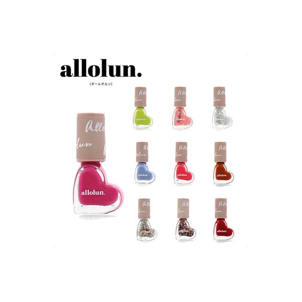 プチプラでインスタ映え抜群のコスメ！オールオルンメイクアップで大人気ネイルカラー。ひと塗りでも発色GOOD！二度塗りで瓶の色が出るカラーポリッシュとモチーフやカラーが重ね付けにも可愛いキラキラのラメポリッシュ★プチギフトにもピッタリ！おうち...