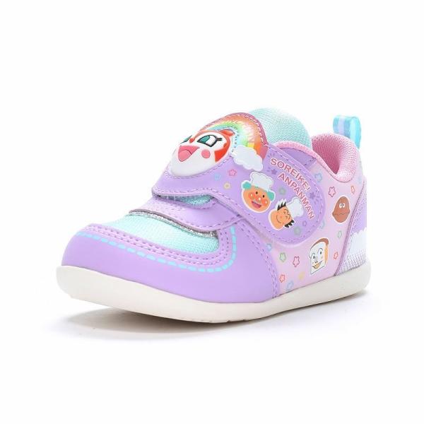 アンパンマン ドキンちゃん 子供靴 ベビー シューズ 女の子 履きやすい 歩きやすい 運動靴 靴 2E AP B51 パープル ムーンスター [2024年春夏新作] 12月4日発売