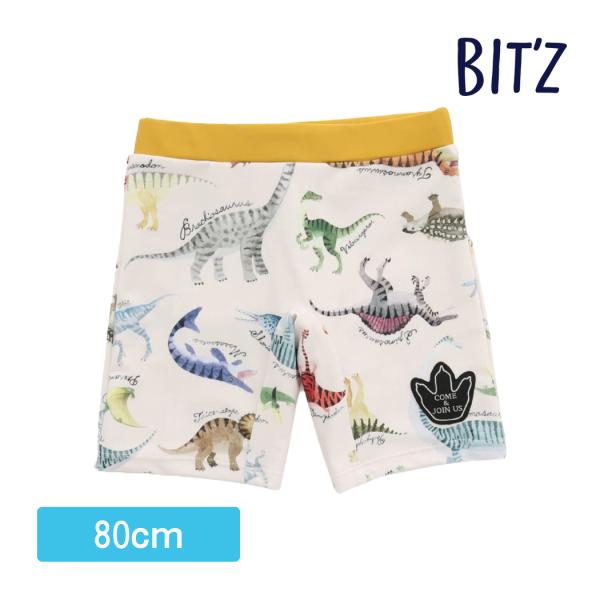 BIT'Z(ビッツ)の水着・ビーチアイテム「恐竜図鑑総柄ボクサー水着_UVカット」は、POPでカラフルなデザインが人気！夏のスイムアイテムもBIT'Zのキャラクターの世界観を楽しもう！■素材2WAYポリエステル85% ポリウレタン15%■サ...