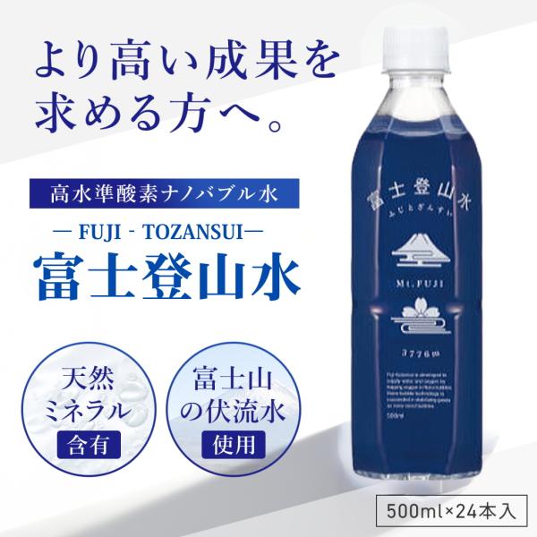 酸素ナノバブル 富士登山水　500ｍｌ×24本×２ケース 酸素水 登山 スポーツ 健康 美容