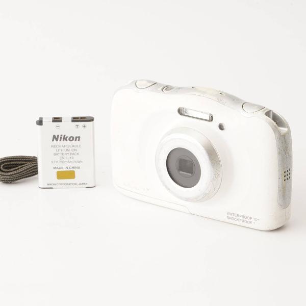 Nikon Coolpix s33 white 防水・耐衝撃カメラ 動作確認済 ニコン（Nikon） Nikon COOLPIX S33 ホワイト 防水耐衝撃 コンパクト