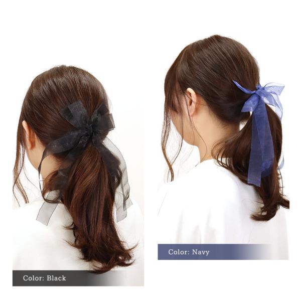 ロングリボン ヘアゴム 春夏 オーガンジー シンプル 可愛い 上品 大人 ヘアアクセサリー レディース テレワークもおしゃれに Acch332 Natural Berry Acc 通販 Yahoo ショッピング