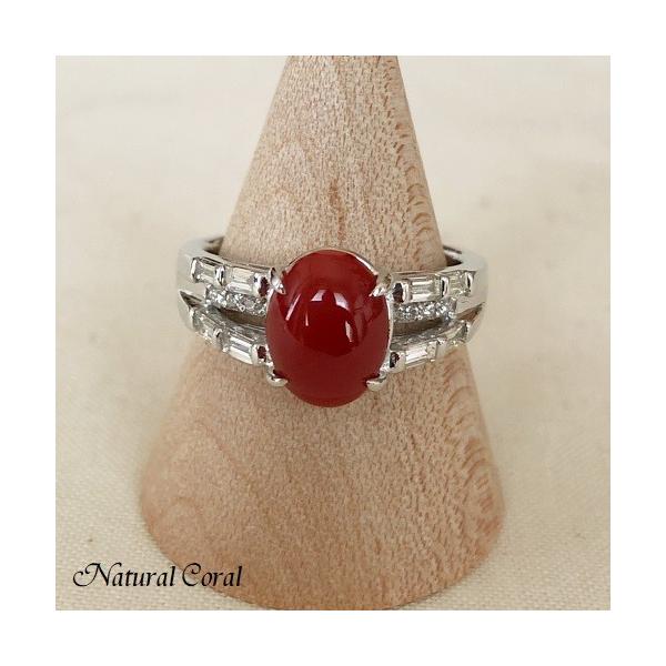 血赤珊瑚 ちあかさんご サンゴ リング プラチナ 送料無料 ナチュラル  