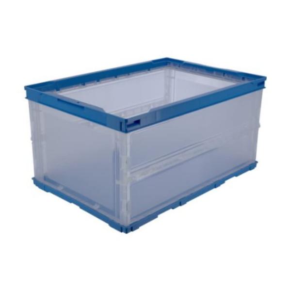 6個・トラスコ中山 薄型折りたたみコンテナ 40L TR-O40B-TM トラスコ中山(TRUSCO) 薄型折りたたみコンテナ 40L 透明 TR-O40B-TM