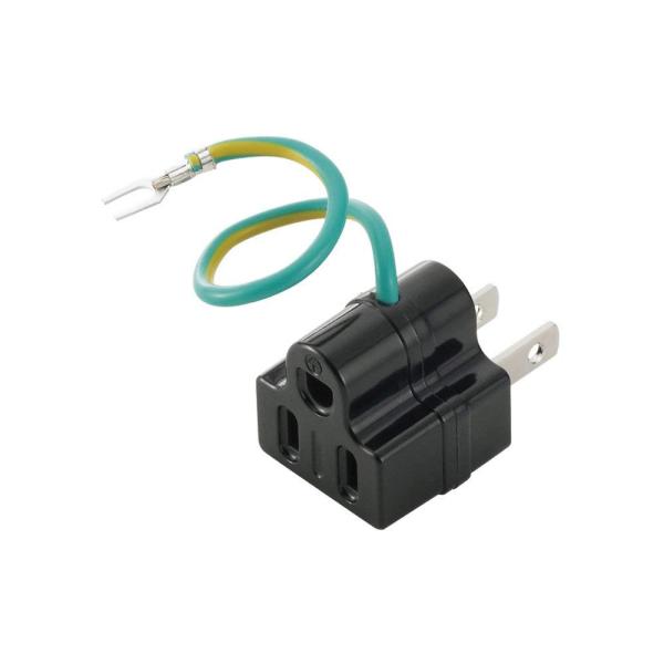 【 ご注意：ご購入後の当店からのメールを必ずご確認ください 】【商品概要】●3ピンプラグを2ピンに変換するアダプター■プラグ仕様:2ピン(アースコード付)■コンセント仕様:3ピン■ケーブル長(アースコード):約12cm■外形寸法(幅×高さ×...