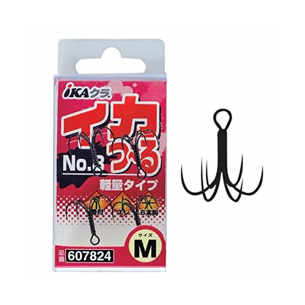 【 ご注意：ご購入後の当店からのメールを必ずご確認ください 】【商品概要】入数:4個入りフックサイズ:#Mカラー:ブラックスレ鈎 / 管付き搭載【商品説明】説明エサに負担が少ない軽量6本イカリです。エサもスイスイ泳ぎます。イカに対しても目立...