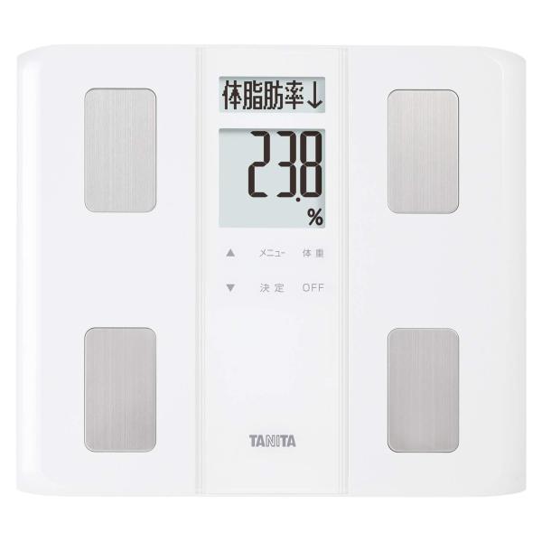 【新品・即発送】TANITA タニタ 体組成計 スマホ 日本製 ホワイト タニタ 体重計 体組成計 50g 日本製 ホワイト BC-331 WH ダブル液晶