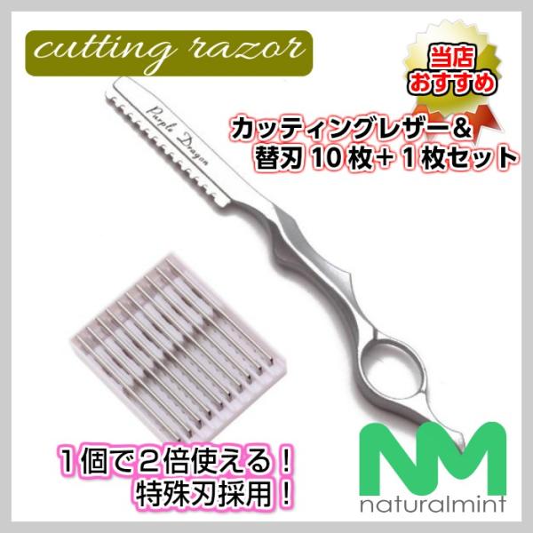 ★送料￥198★スタイリングレザー＆替刃10枚＋１枚セット　カットレザー　レザーカット
