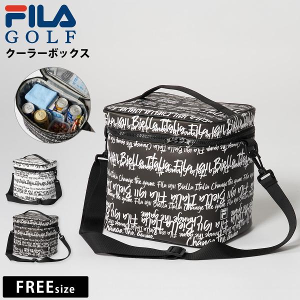 特価 FILA GOLF クーラーバッグ 保冷バッグ ソフトクーラー 総柄 肩掛け ゴルフ アウトドア