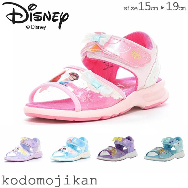 サンダル キッズ 女の子 ディズニー プリンセス ムーンスター 子供 靴 アリエル ラプンツェル 白雪姫 シンデレラ moonstar パープル サックス ピンク〇