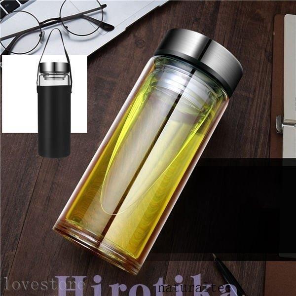 ウォーターボトル ダブルウォール 1リットル 500ml 800ml ガラス水筒 茶漉し クリアボトル 直飲み 耐熱 無鉛 オフィス用 Natb47 ナチュラルテック 通販 Yahoo ショッピング