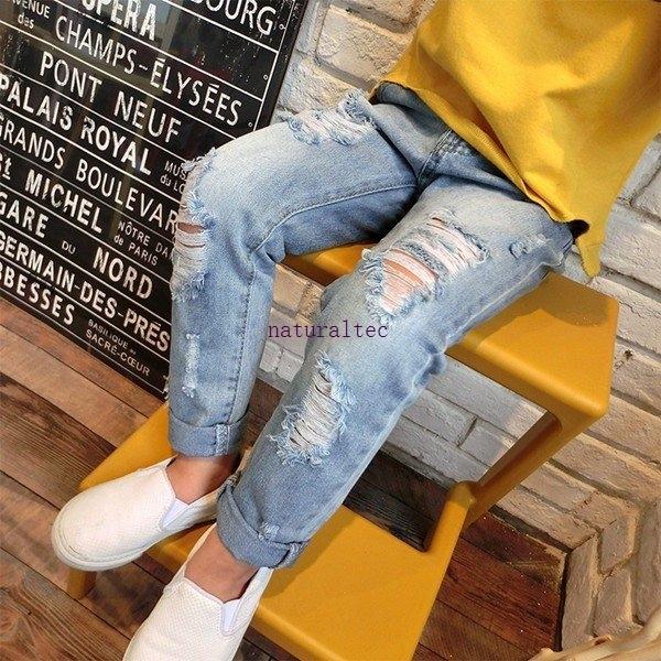 子供服 デニム パンツ ダメージ ジーンズ こども おしゃれ キッズ 子ども 可愛い かわいい ガールズ 男の子 女の子 100 110 1 130 140 150cm Natf442 ナチュラルテック 通販 Yahoo ショッピング